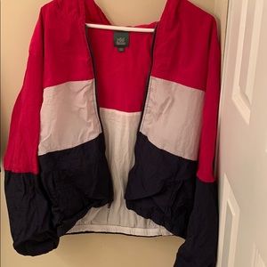 Red/White/Blue hoodie wind breaker